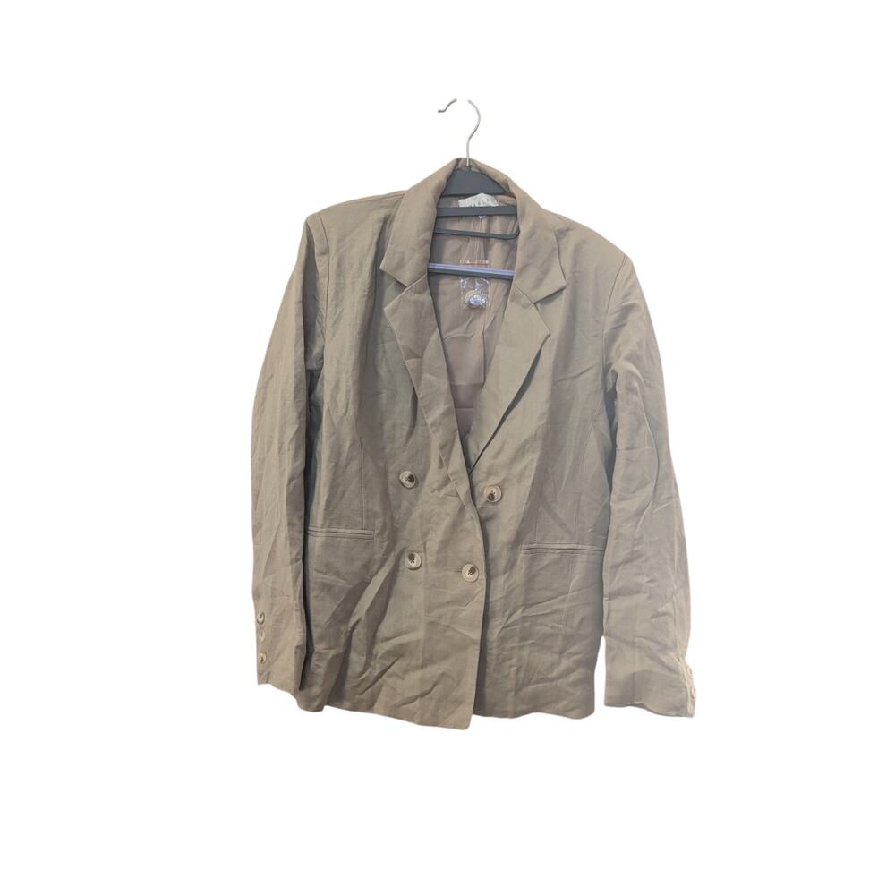 Mable Linen-Blend Tan Blazer Jacket – Women’s Medium – New/Never Worn - Picture 2 of 6